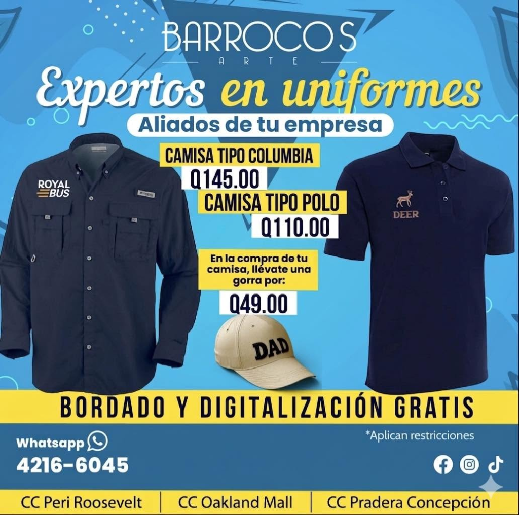 Camisa tipo Columbia personalizada